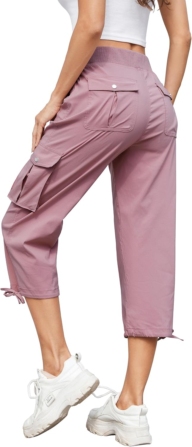 Thumbnail 6 de Hormtaer Hose Damen 3/4 Sommer Casual Cargohose Caprihose Jogginghose – Mit 6 Taschen