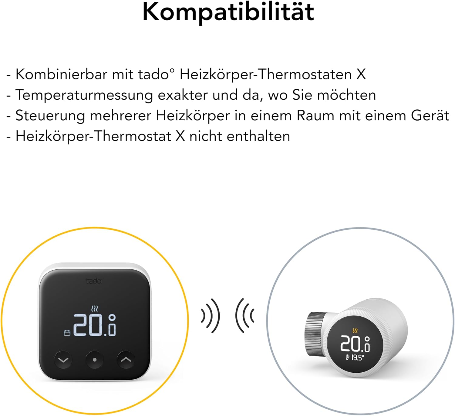 Detalle de tado Funk-Temperatursensor X für smarte Heizkörper