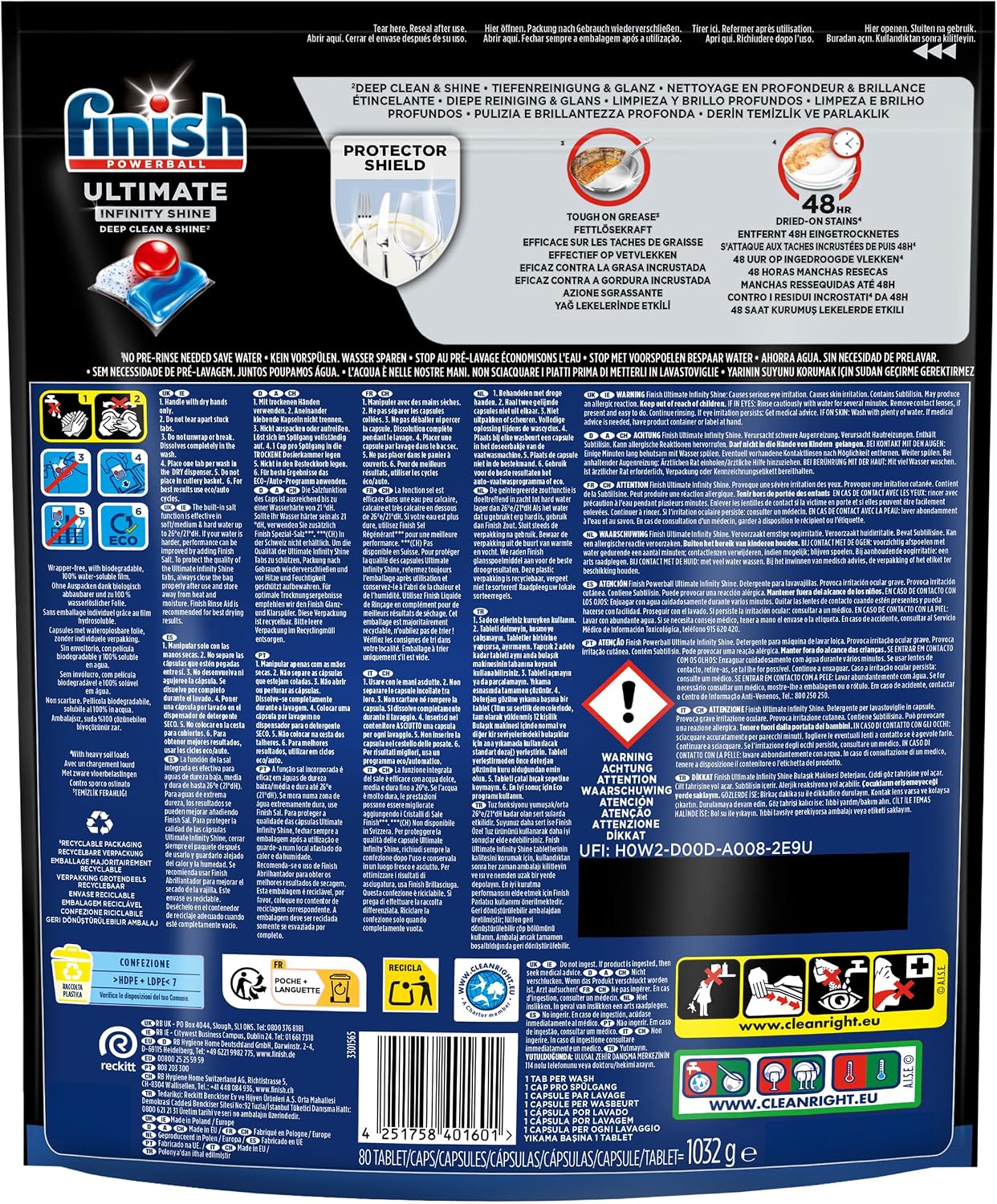 Detalle de Finish Ultimate Infinity Shine 80 capsules