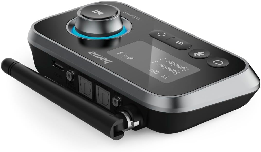 Thumbnail 2 de Hama Link.it Duo : émetteur/récepteur Bluetooth 2 en 1 pour TV stéréo (USB-C, jack 3,5 mm, fibre optique, multipoint)