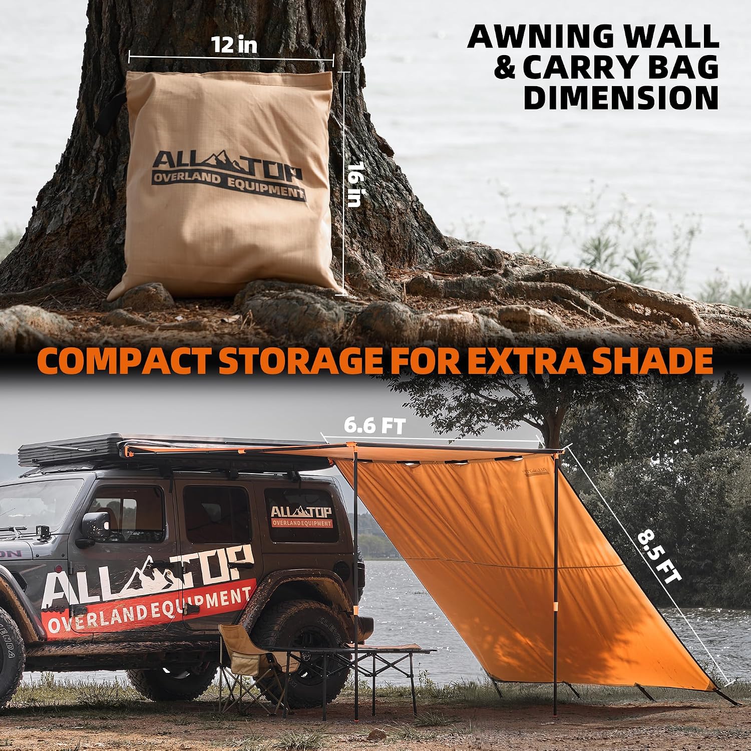 Thumbnail 5 de ALL-TOP Awning Wall 6.6ft x 8.5ft