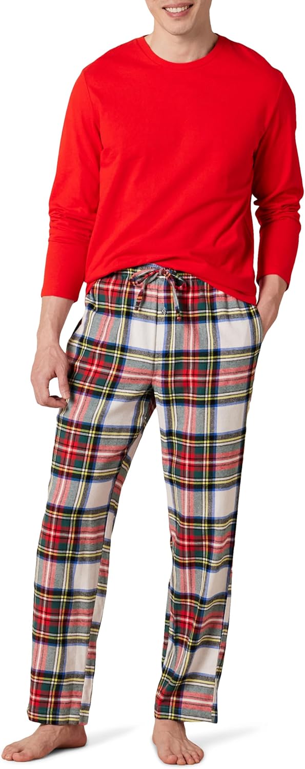 Thumbnail 6 de Amazon Essentials Men's Flannel Pant and Long-Sleeve T-Shirt Pajama Set