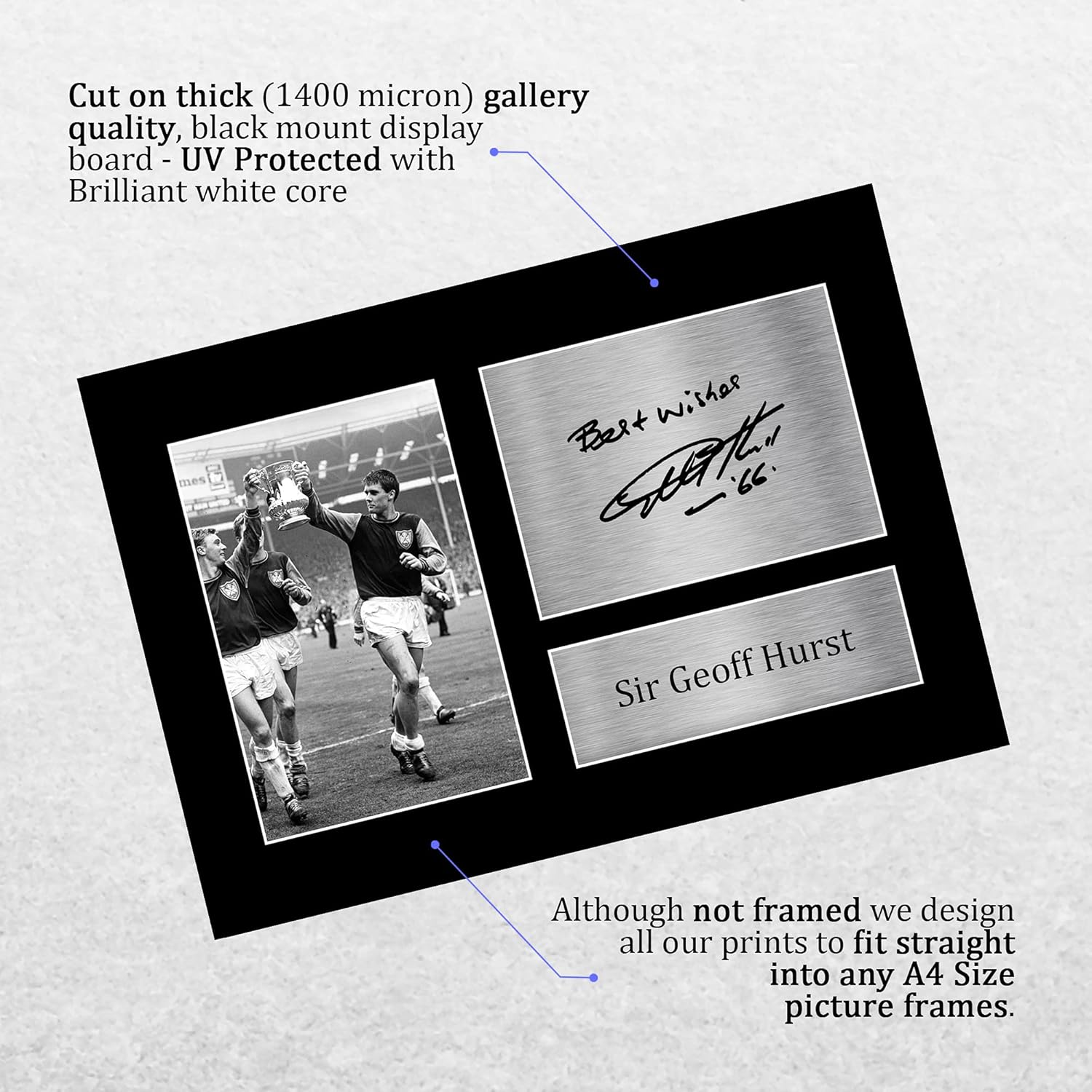 Thumbnail 2 de HWC Trading A4 Geoff Hurst West Ham Utd Hammers signed autograph picture – printed display for fans