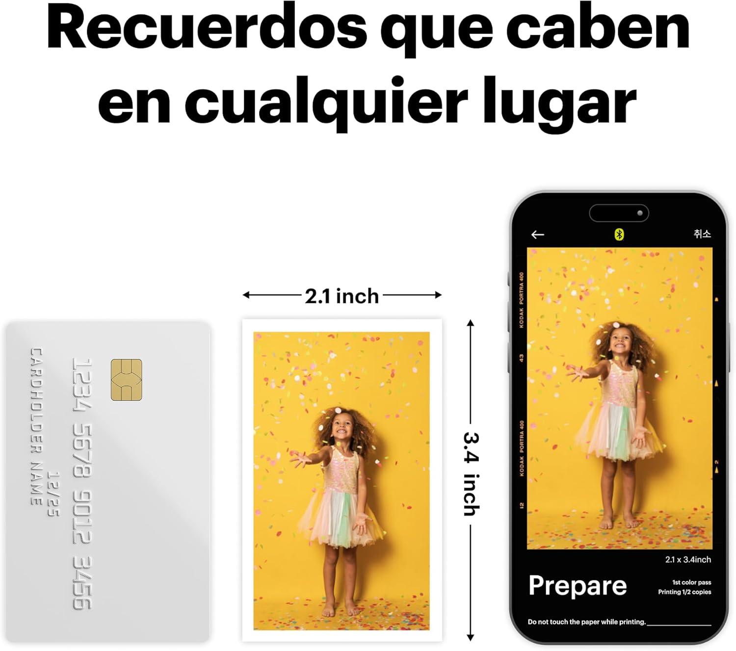 Thumbnail 5 de KODAK Mini 2 Retro Blanco (P210RW60): impresora fotográfica portátil con Bluetooth y 38 fotos