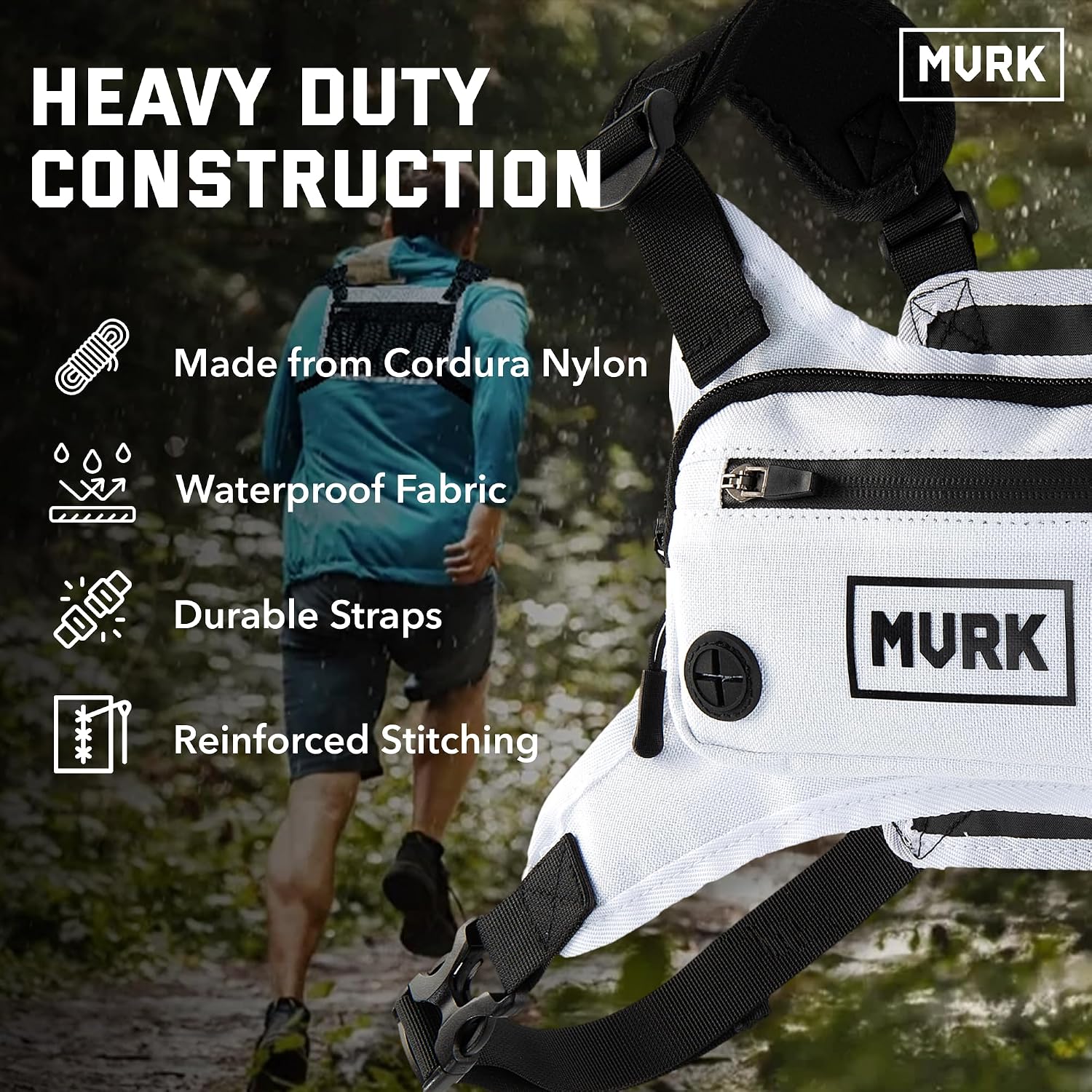 Detalle de MVRK Water Resistant Chest Pack running vest