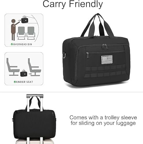 Detalle 2 de seyfocnia 3-in-1 taktischer Rucksack mit 17,3-Zoll-Laptoptasche (umwandelbar als Aktentasche/Handgepäck)