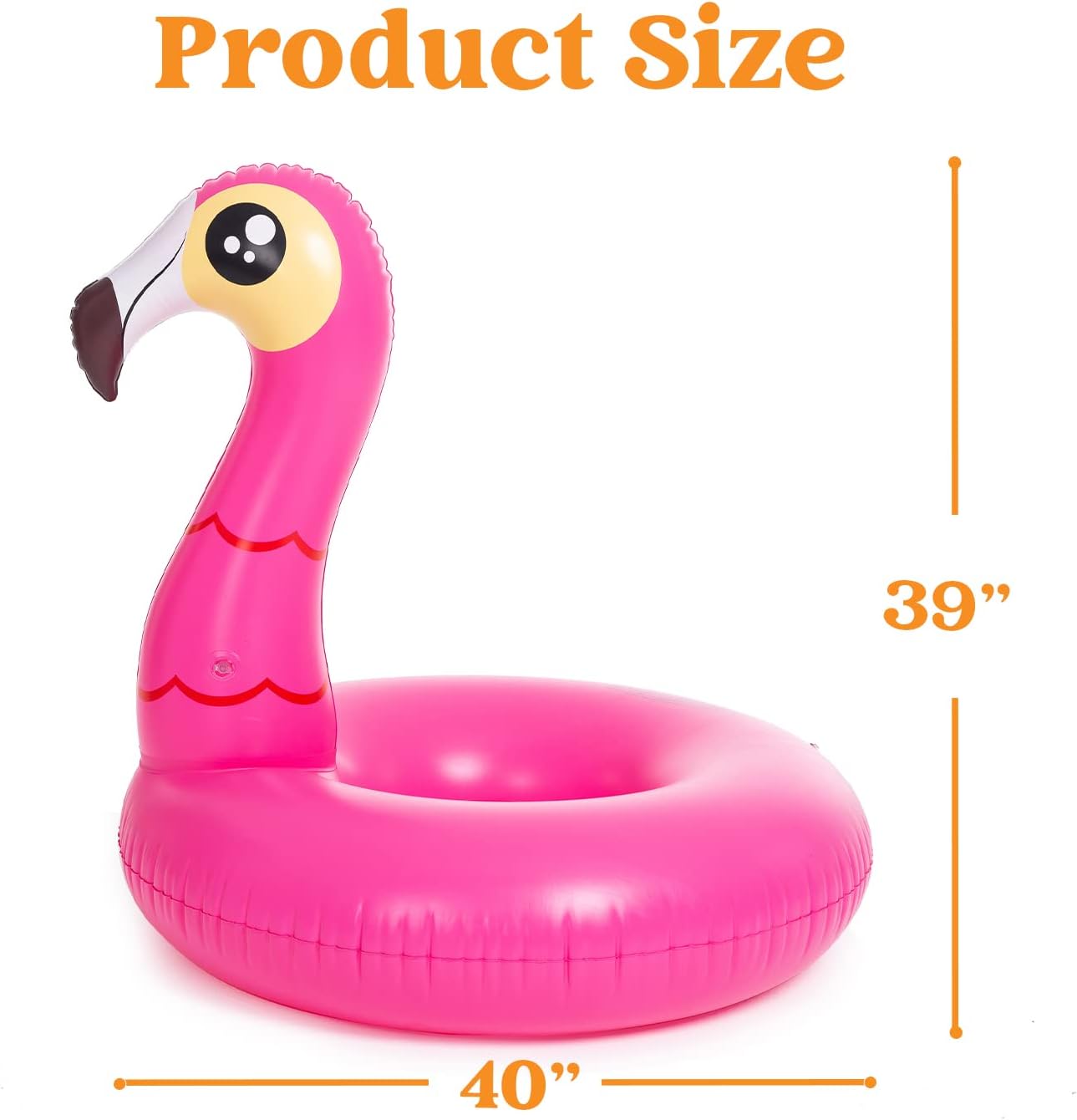 Detalle de JOYIN 2er-Set aufblasbare Einhorn- und Flamingo-Luftmatratzen mit Glitzer – Pool- & Strandspielzeug (102 × 99 cm)