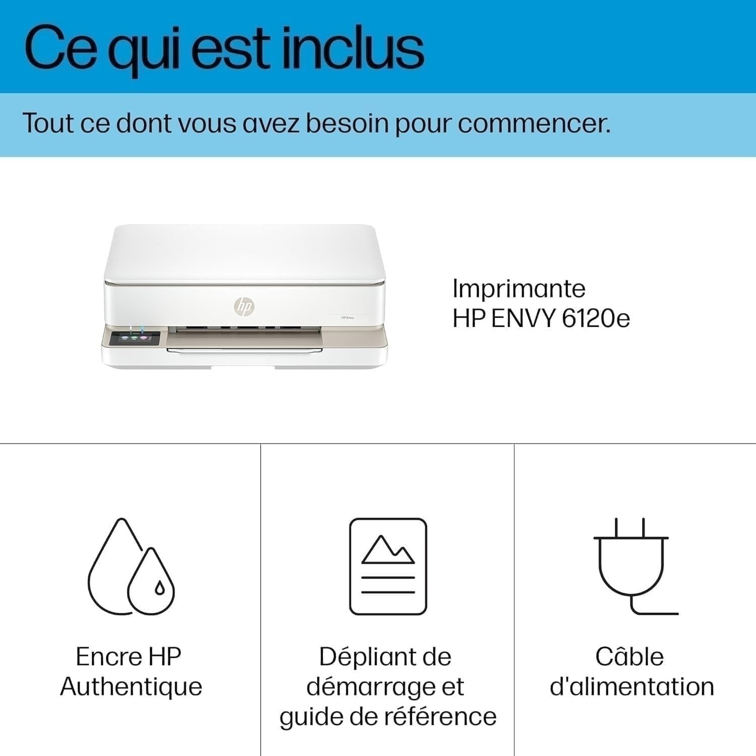 Detalle 2 de HP Envy 6120e — Imprimante Multifonction à jet d'encre, Wi‑Fi et Impression Recto Verso Automatique