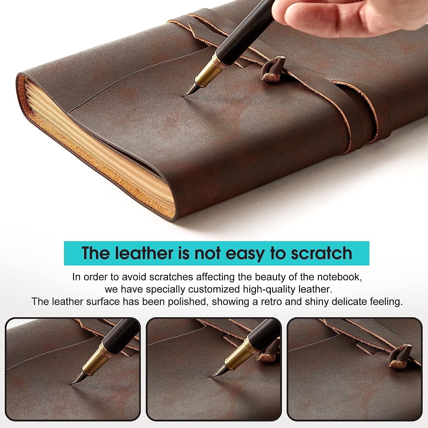 Detalle 2 de RILIHO Leather Journal Notebook 260 pages