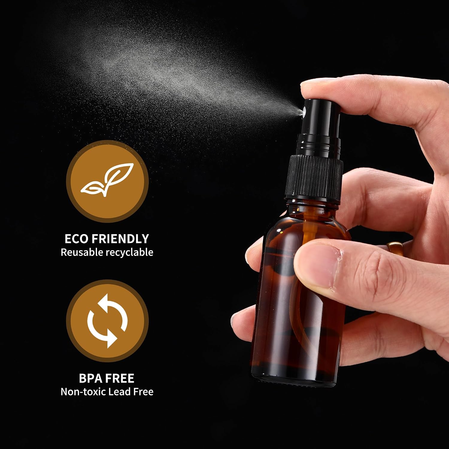 Detalle 1 de Nuangoo Braunglas Sprühflasche 30 ml Set