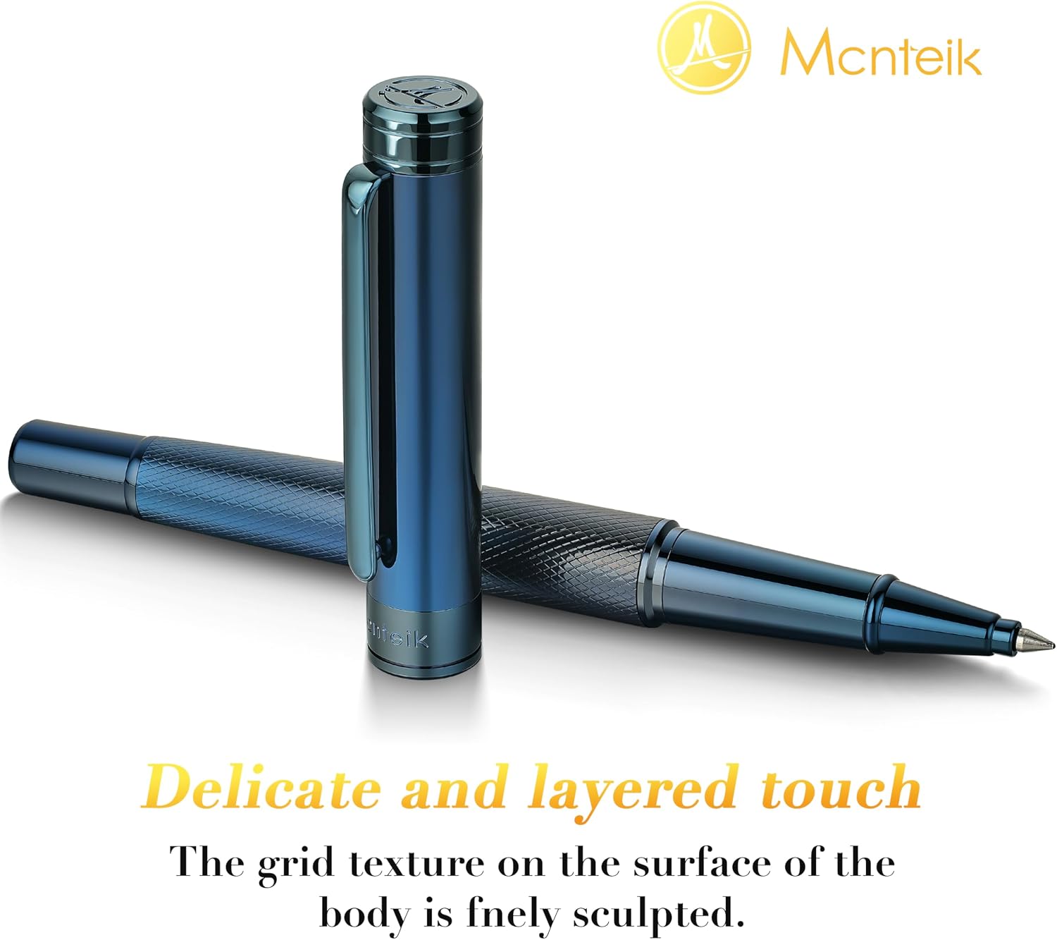 Detalle de MCNTEIK Rollerball Pen, Electroplated Blue