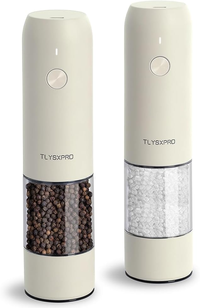 Electric Salt and Pepper Grinder Set USB Rechargeable 2-pack 🧂