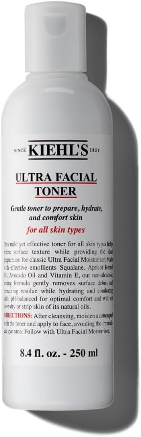 Kiehl’s Ultra Facial Toner with Squalane (Alcohol-free) – Gentle face toner, 250ml