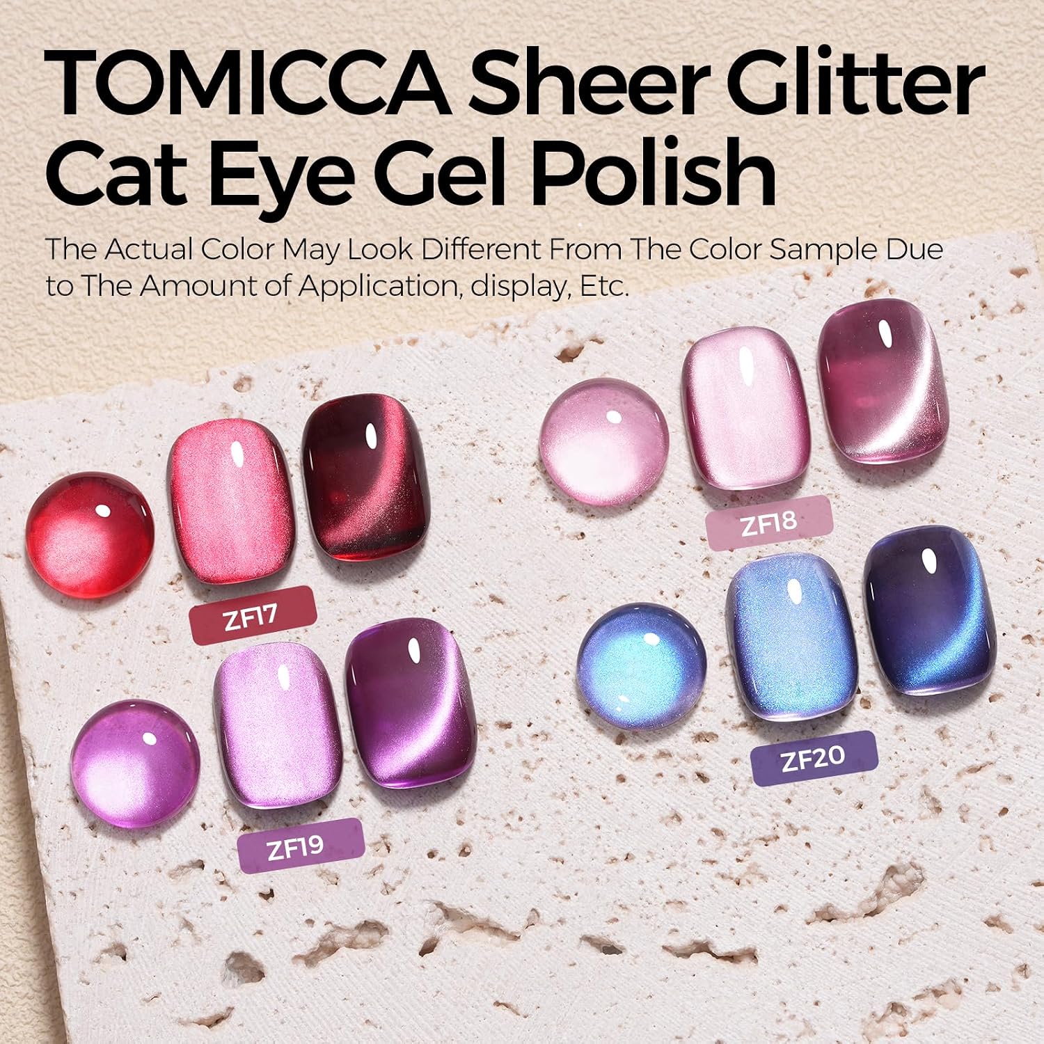 Detalle 2 de TOMICCA Vernis Cat Eyes 8 ml 4 couleurs