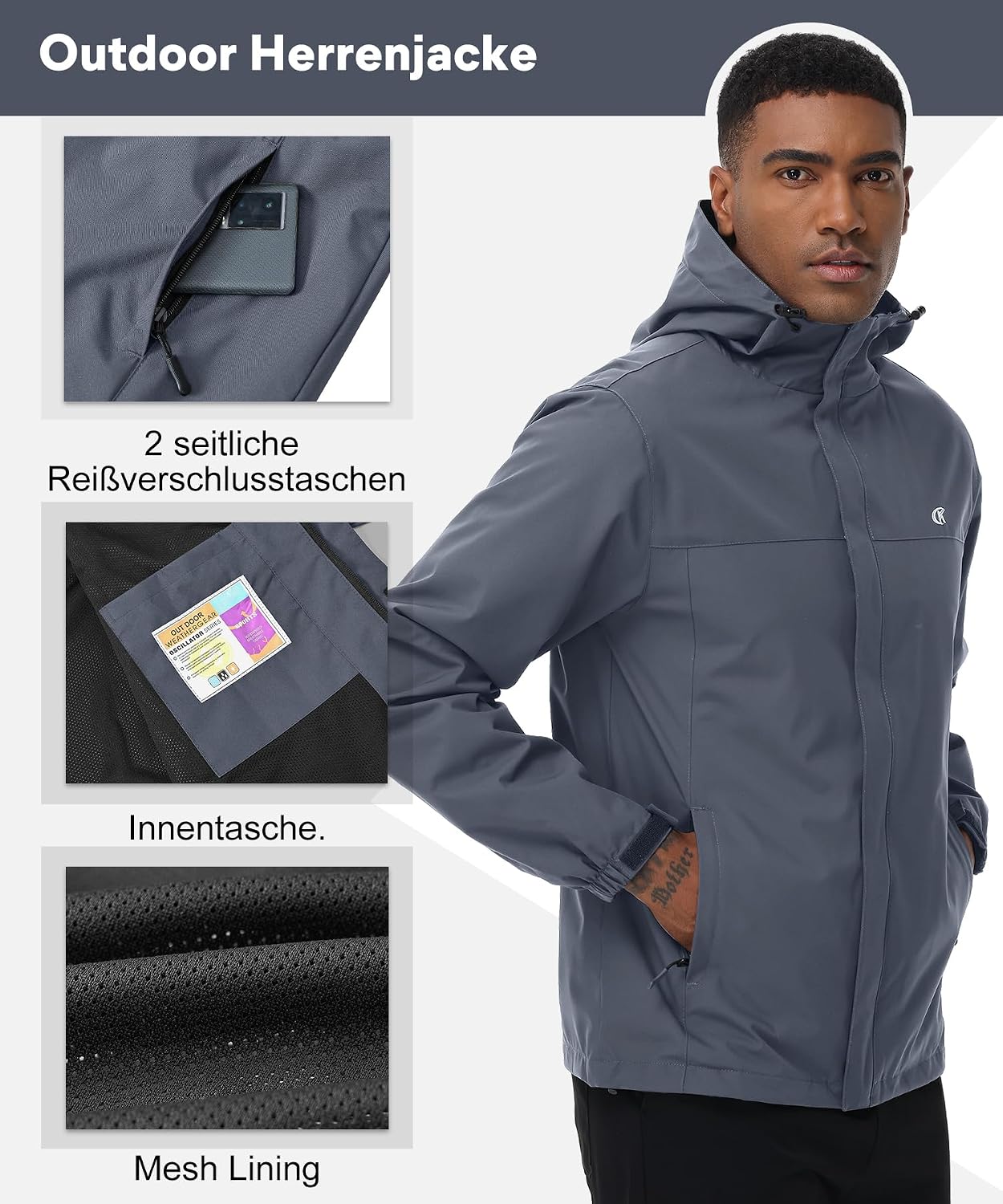 Thumbnail 6 de Softshelljacke Herren Wasserdicht Huayuzh