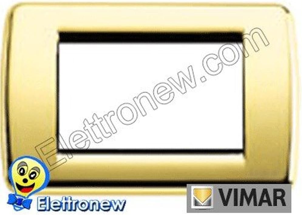 Detalle 1 de Vimar Placca Rond 3 m Oro Lucido: finitura in stile per un tocco distintivo