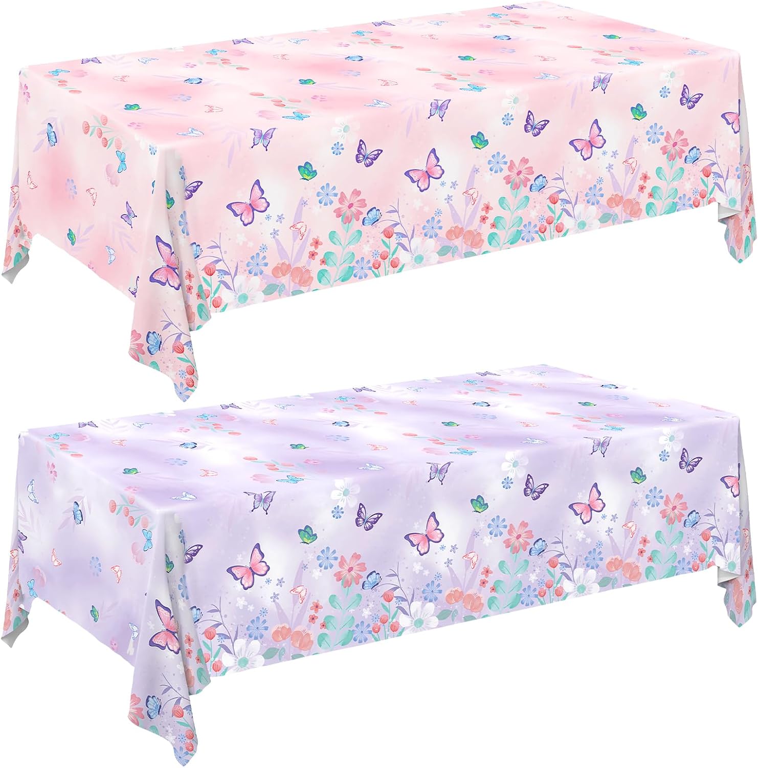 Detalle de Gatherfun Butterfly Birthday Party Supplies Plastic Tablecloths (2 Pack, 54" x 108")