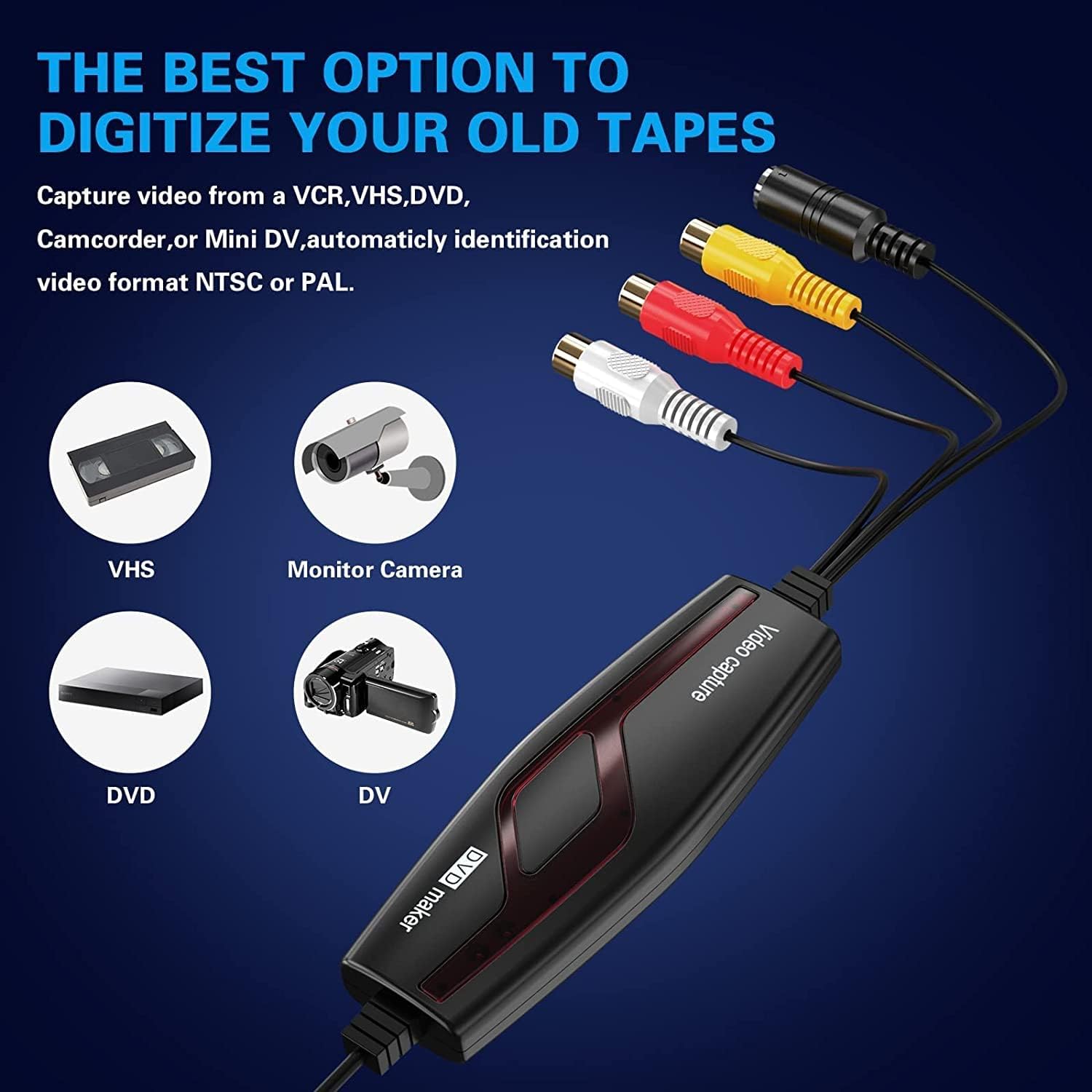 Thumbnail 5 de DIGITNOW! Video Capture Card – Convert Hi8 VHS to Digital (Windows & Mac) with SCART/AV Adapter