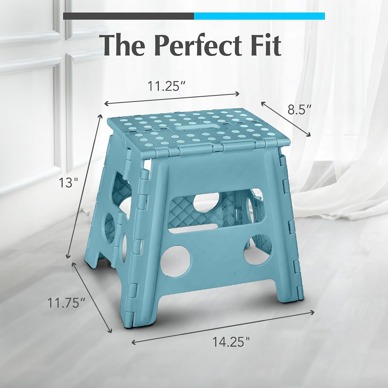 Thumbnail 4 de Handy Laundry Folding Lightweight Step Stool (Teal, 13 inch)