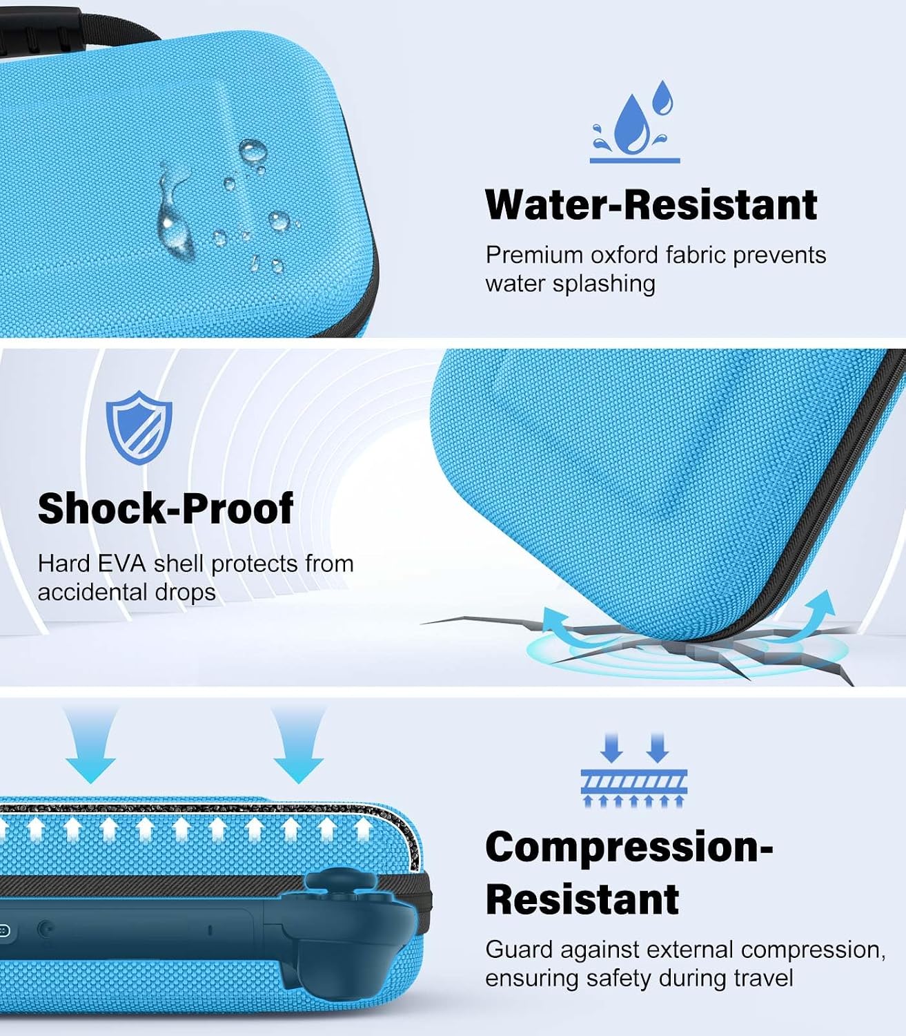 Detalle 1 de MoKo Switch 2 Tasche mit 10 Spielen, blau