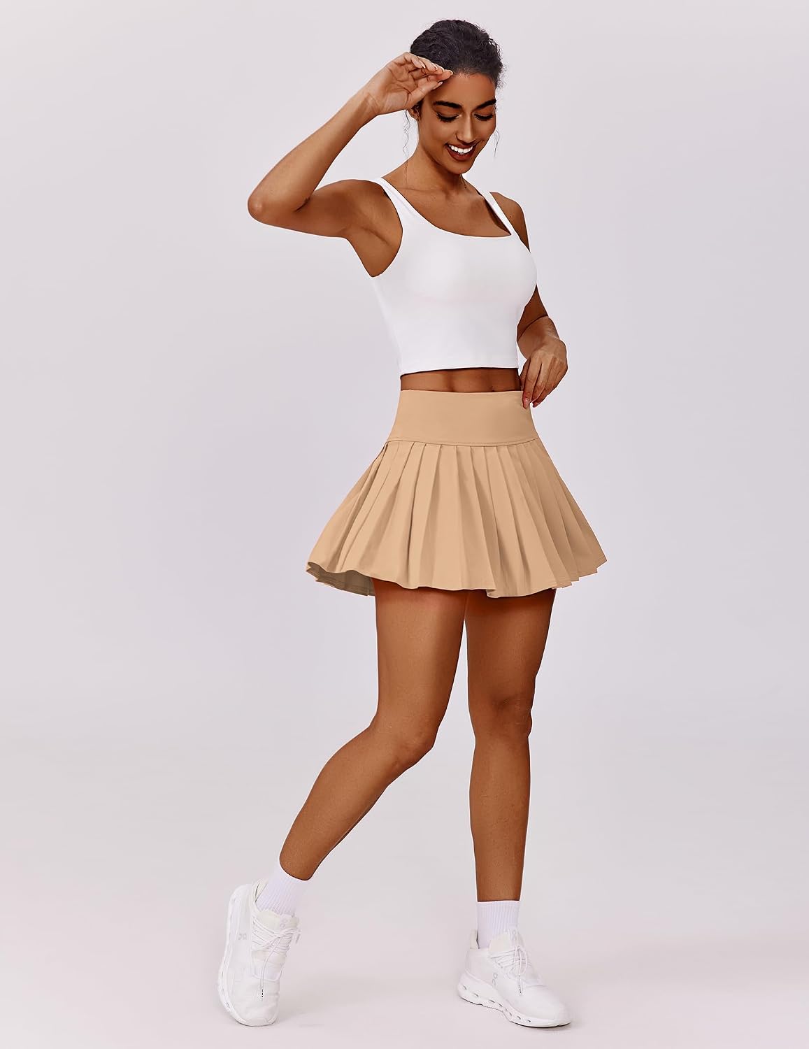 Thumbnail 6 de Jupe de tennis plissée taille haute PINSPARK pour femme (jupe-short) avec protection UV
