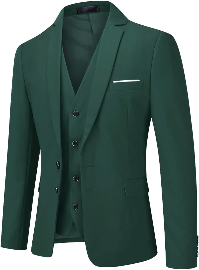 Thumbnail 1 de Costume homme 3 pièces Slim Fit YOUTHUP : veste à double revers, gilet et pantalon deux boutons