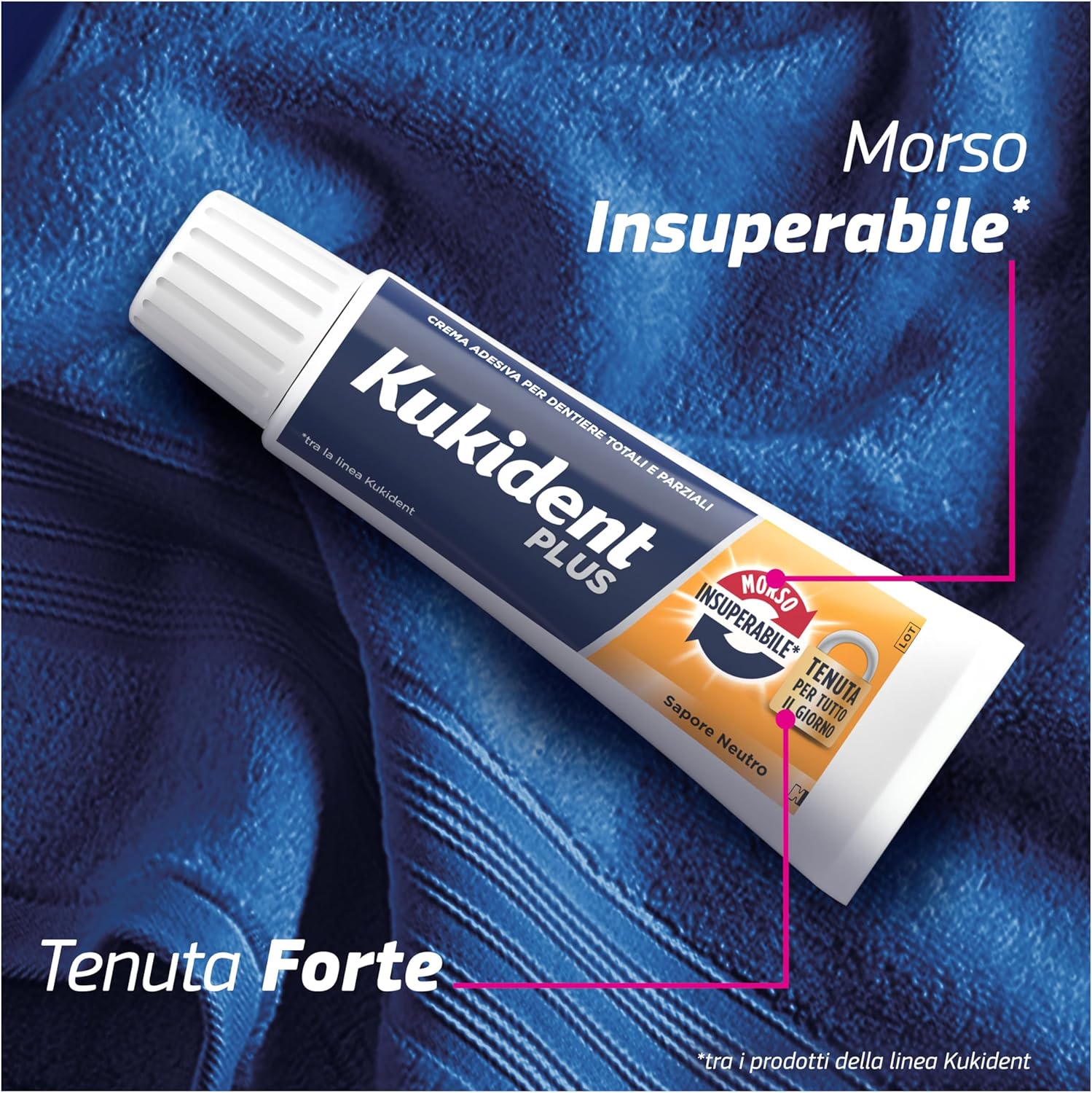 Detalle 2 de Kukident Plus Crema adesiva per protesi 3×35g 🦷