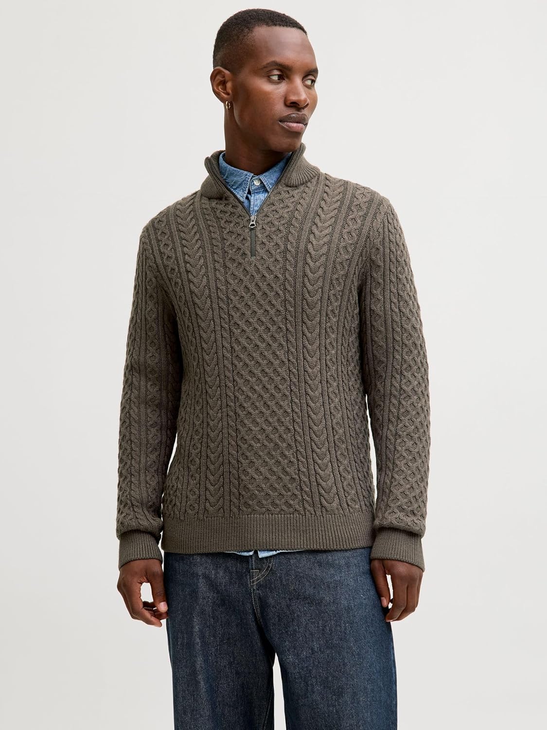 Thumbnail 1 de JACK & JONES Herren Sweatshirt mit halbem Reißverschluss