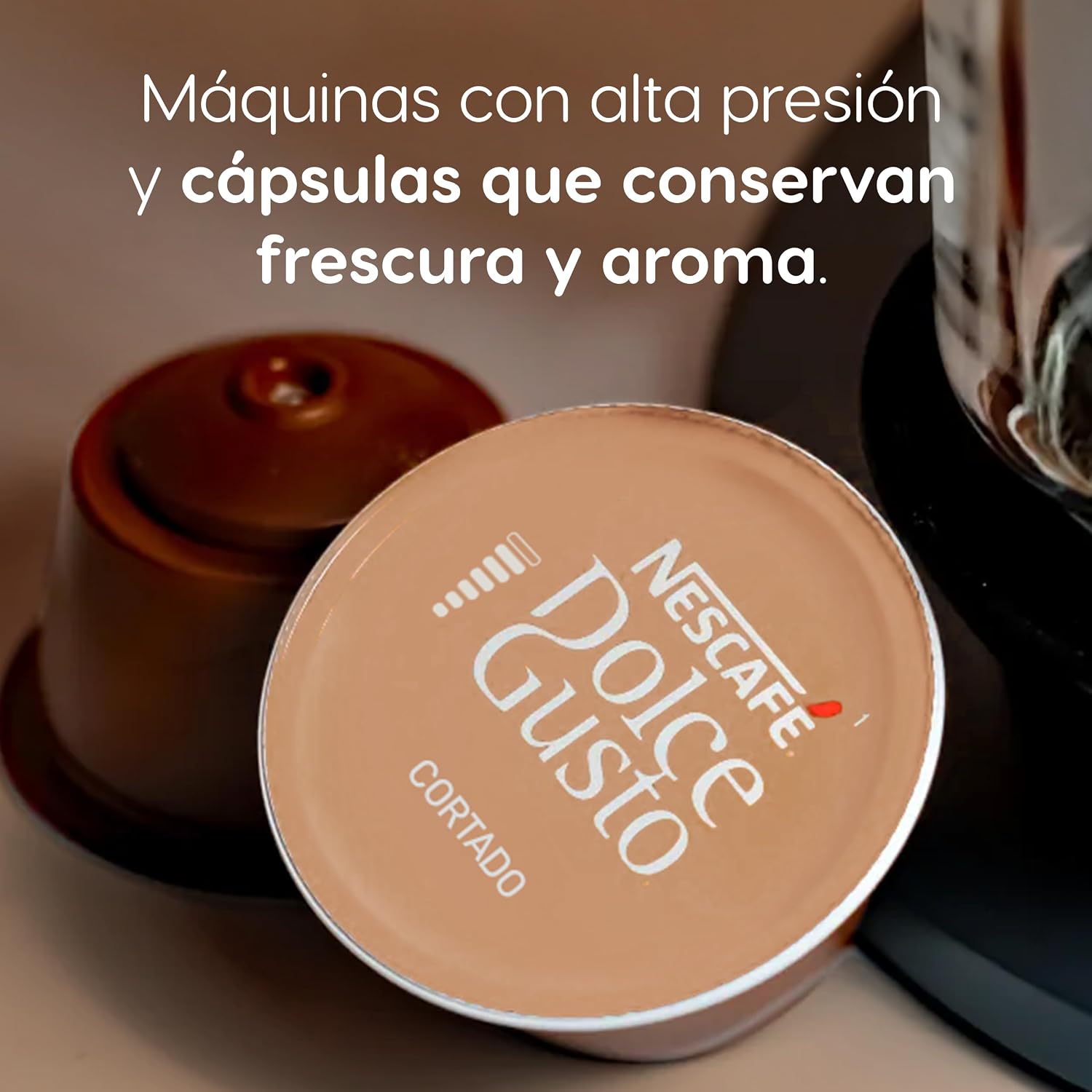 Detalle 2 de NESCAFÉ Dolce Gusto Cortado ☕ 90 cápsulas, notas a almendra tostada