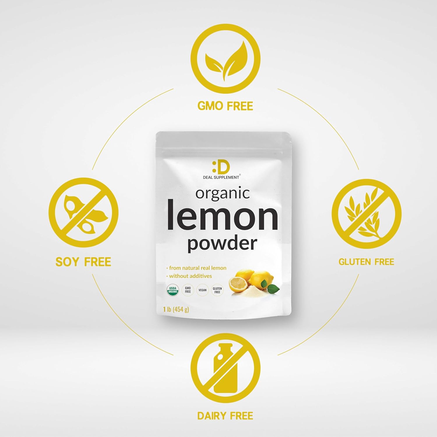 Thumbnail 3 de DEAL SUPPLEMENT Organic Lemon Powder, 1 lb Freeze-Dried, No Sugar