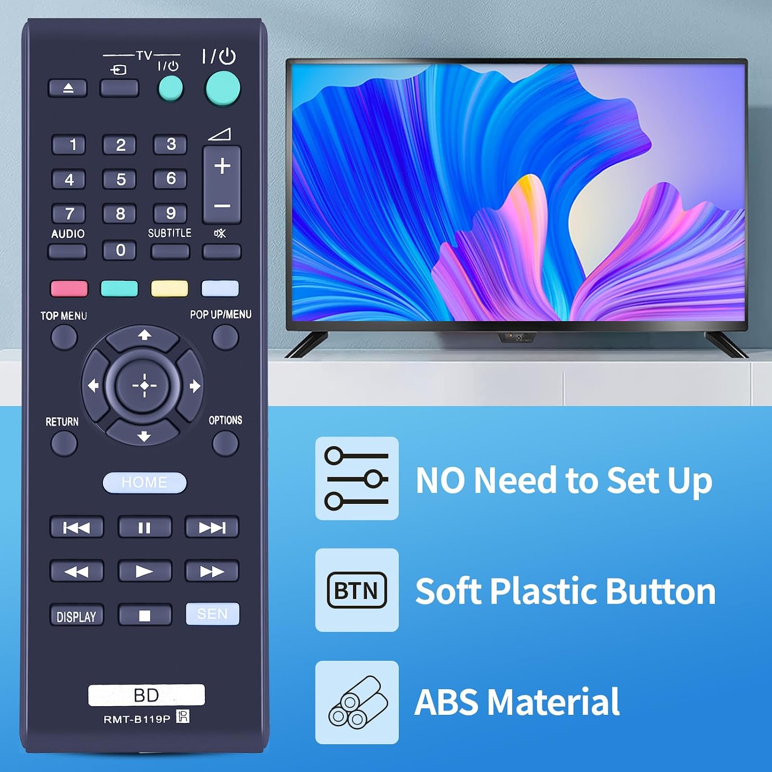 Thumbnail 2 de TCNOUMT New RMT-B119P Remote Control for Sony DVD Players