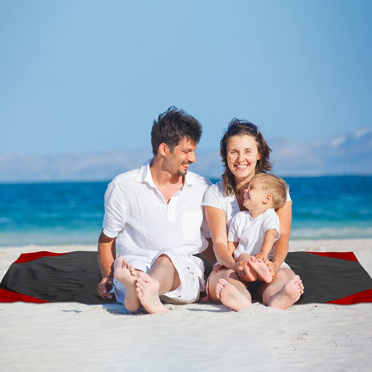 Detalle 2 de Ainiv Picnic Blanket, Mini Pocket Beach Mat 140 x 180 cm – Lightweight, Waterproof & Sand-Free