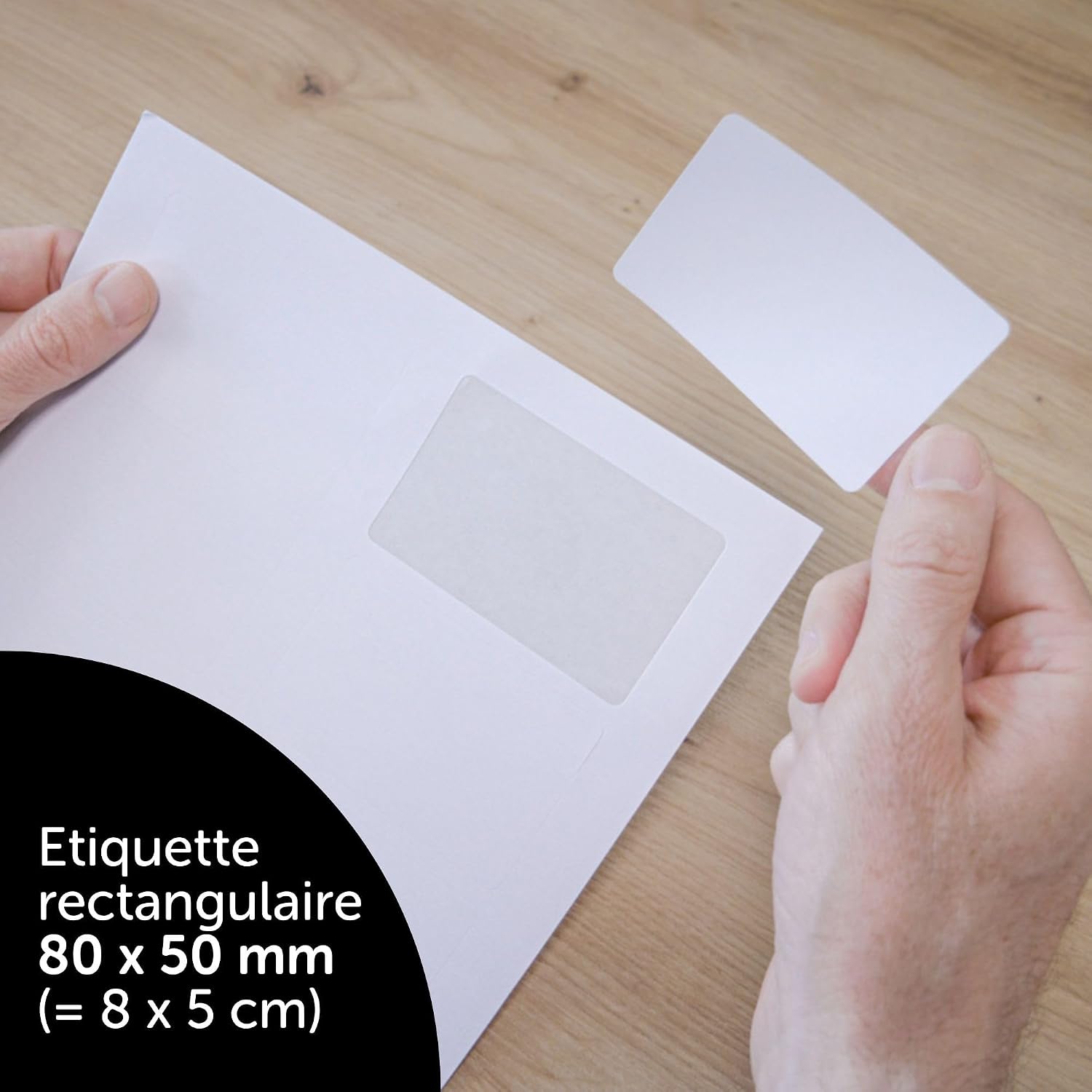 Detalle 2 de Avery – Pochette de 100 étiquettes autocollantes 80×50 mm, personnalisables et imprimables laser/jet d'encre