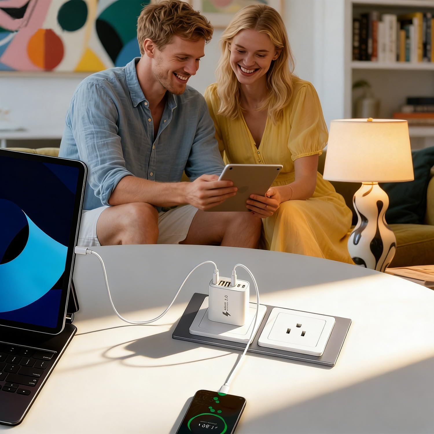 Thumbnail 6 de Caricabatterie USB C 50W 5 porte: potenza, compattezza e versatilità per casa e ufficio