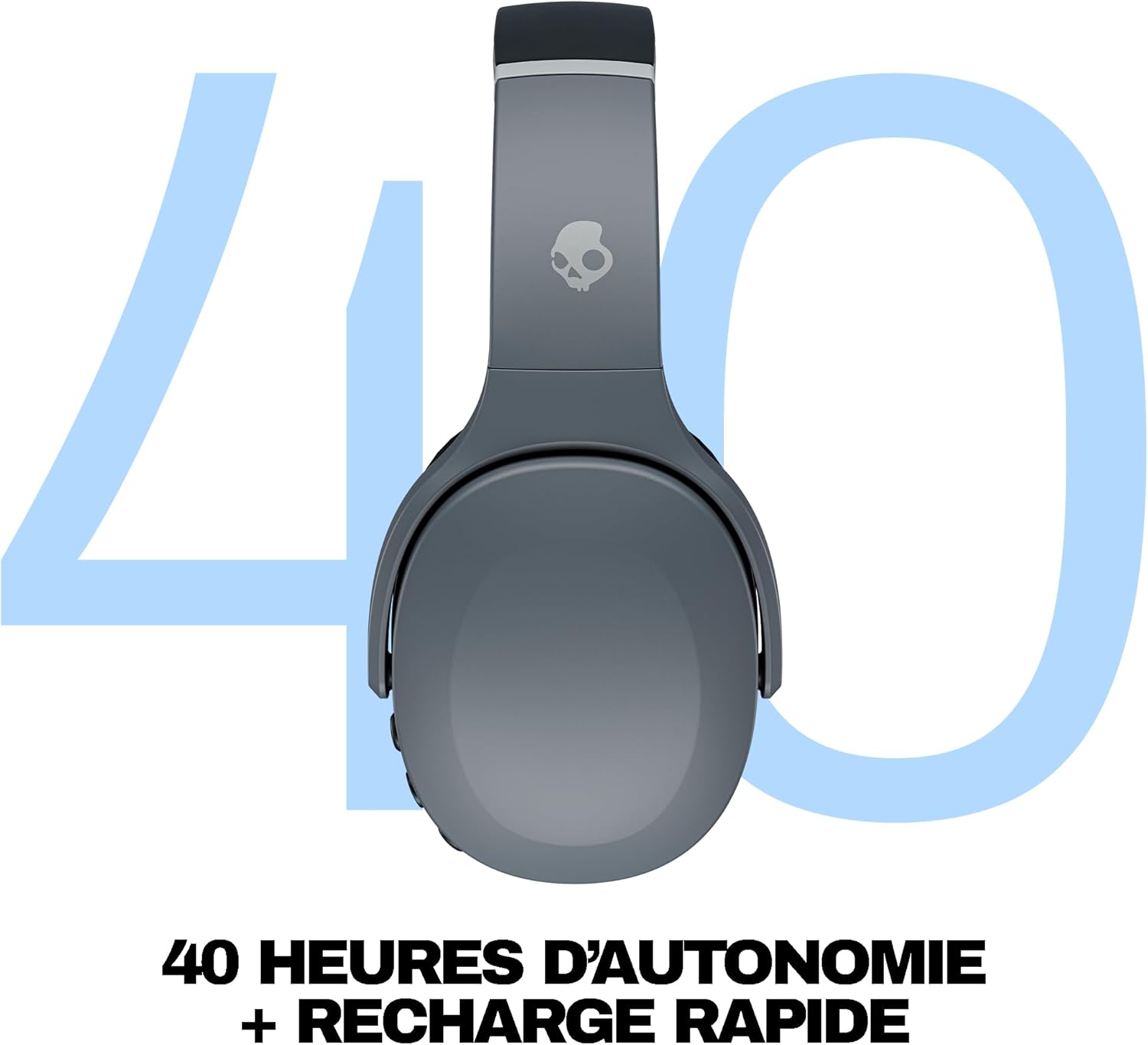 Thumbnail 2 de Skullcandy Crusher Evo casque sans fil Bluetooth avec basses multisensorielles – Gris