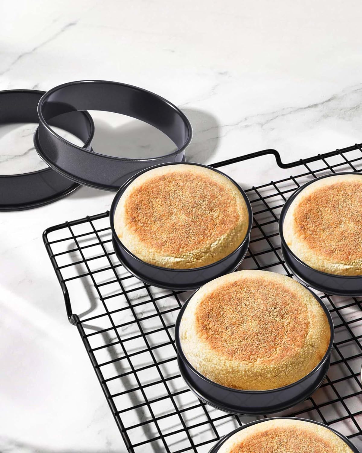 Detalle 1 de FANGSUN English Muffin Rings, 4-Inch