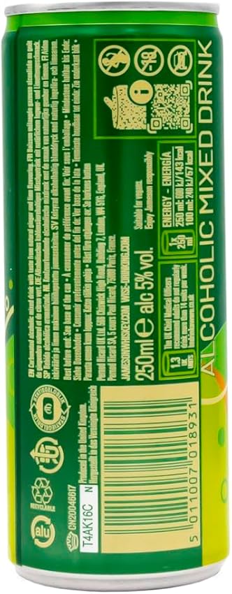 Detalle 2 de Jameson Ginger&Lime REDI Cóctel 12×250 ml 🍸