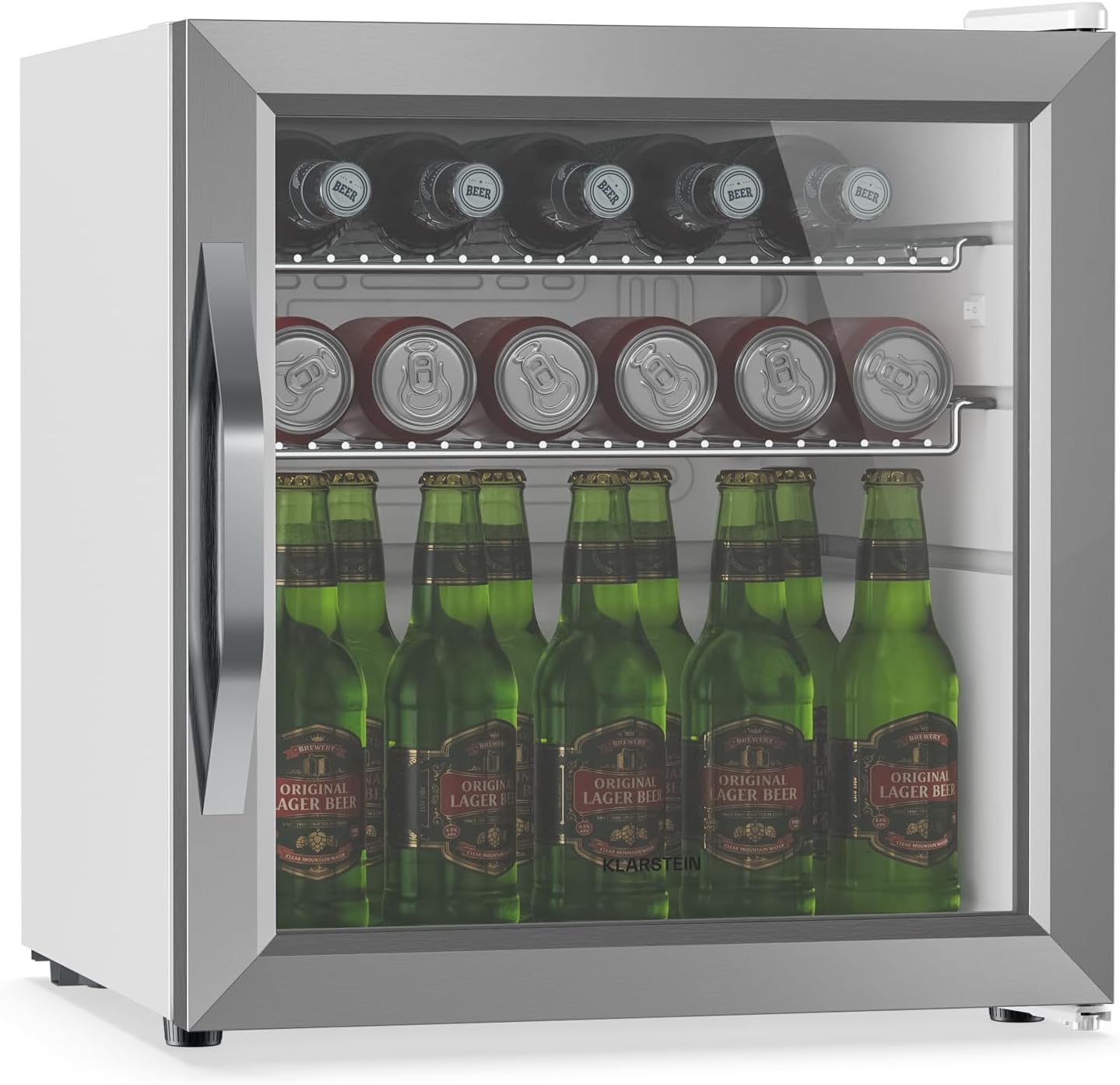 Detalle de Klarstein HEA-Beersafe-L-WH 47 L Drinks Fridge with Glass Door and LED