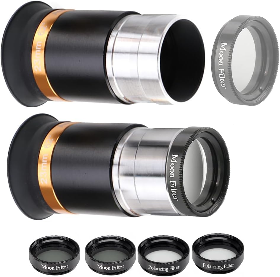 Thumbnail 2 de Starboosa 62° Aspheric Eyepiece Set, 1.25" (23mm/10mm/4mm) with 5x Barlow & 4 Filters – Multi-Coated Optics