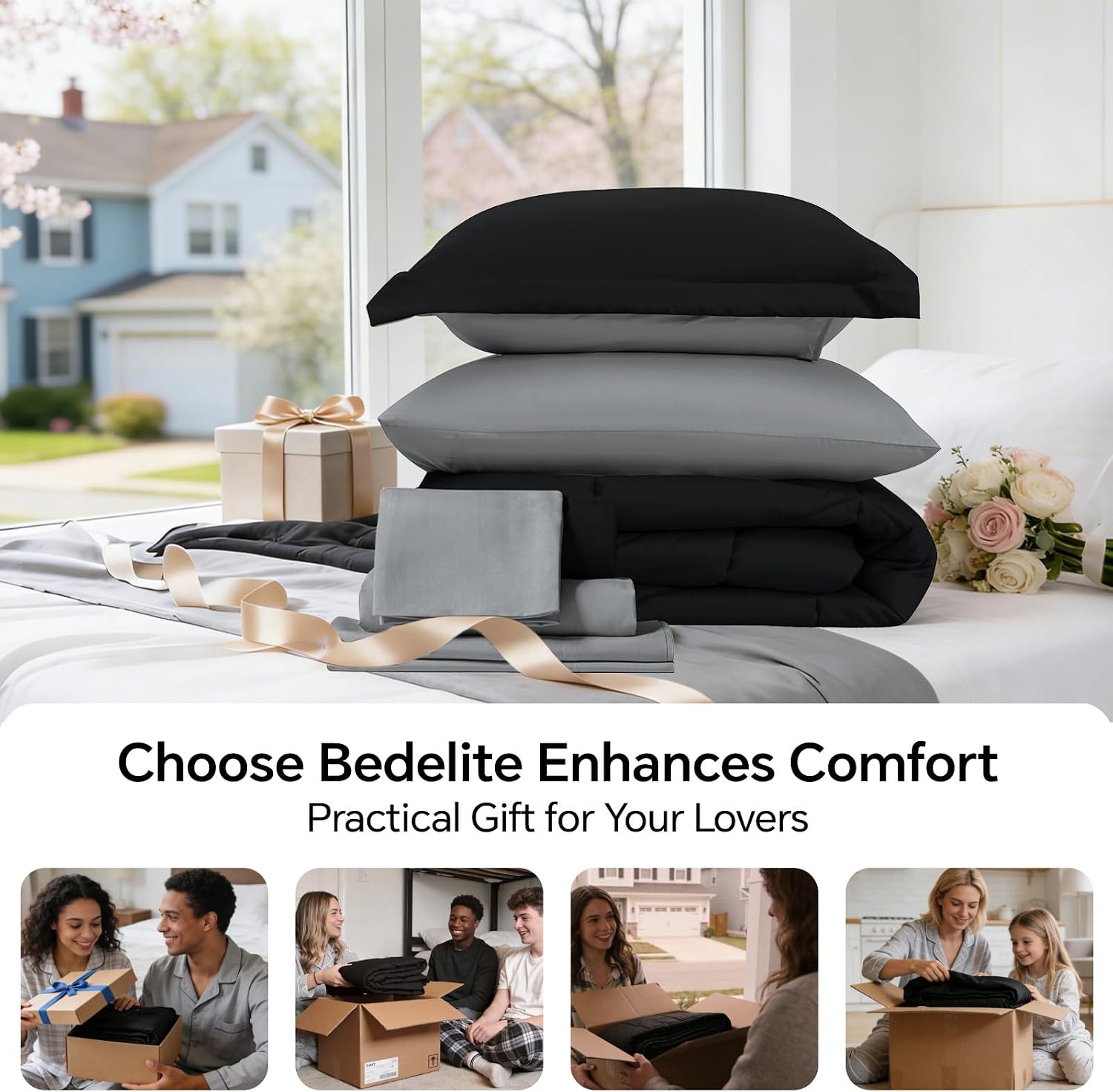 Thumbnail 6 de BEDELITE Queen Comforter Set 7 Pieces
