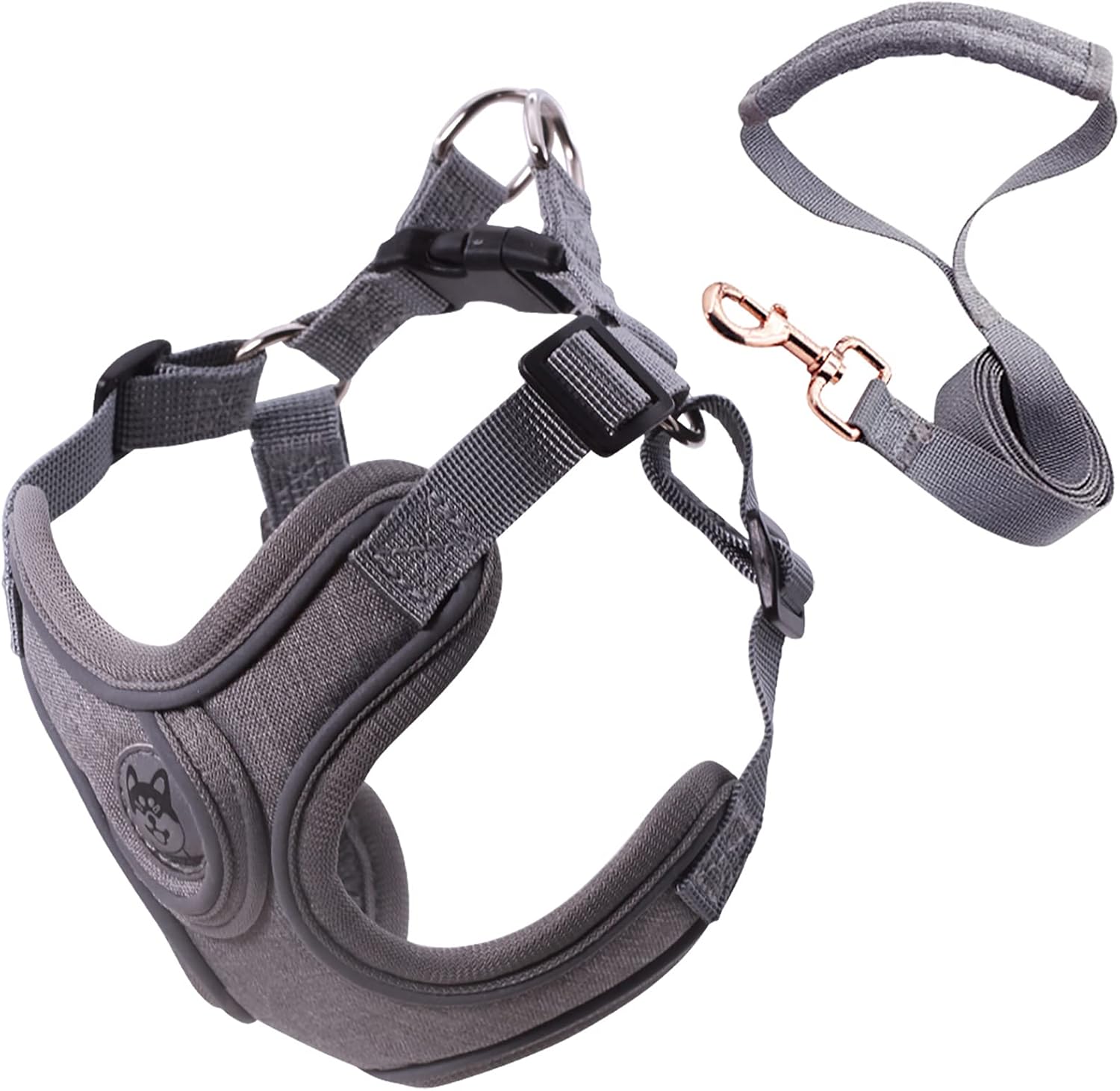 Thumbnail 1 de Wocharm Dogs Breathable Harness with Leash (Adjustable) – Size L, Grey