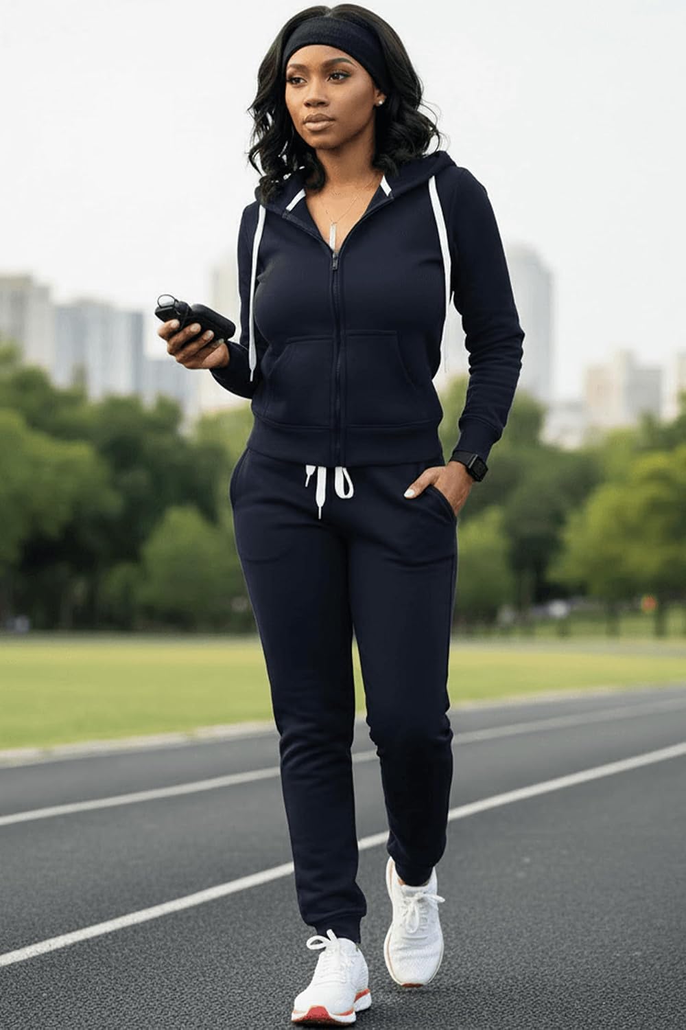 Detalle 2 de CLOCOR Track Suits for Women Set casual 2-piece sweatsuit