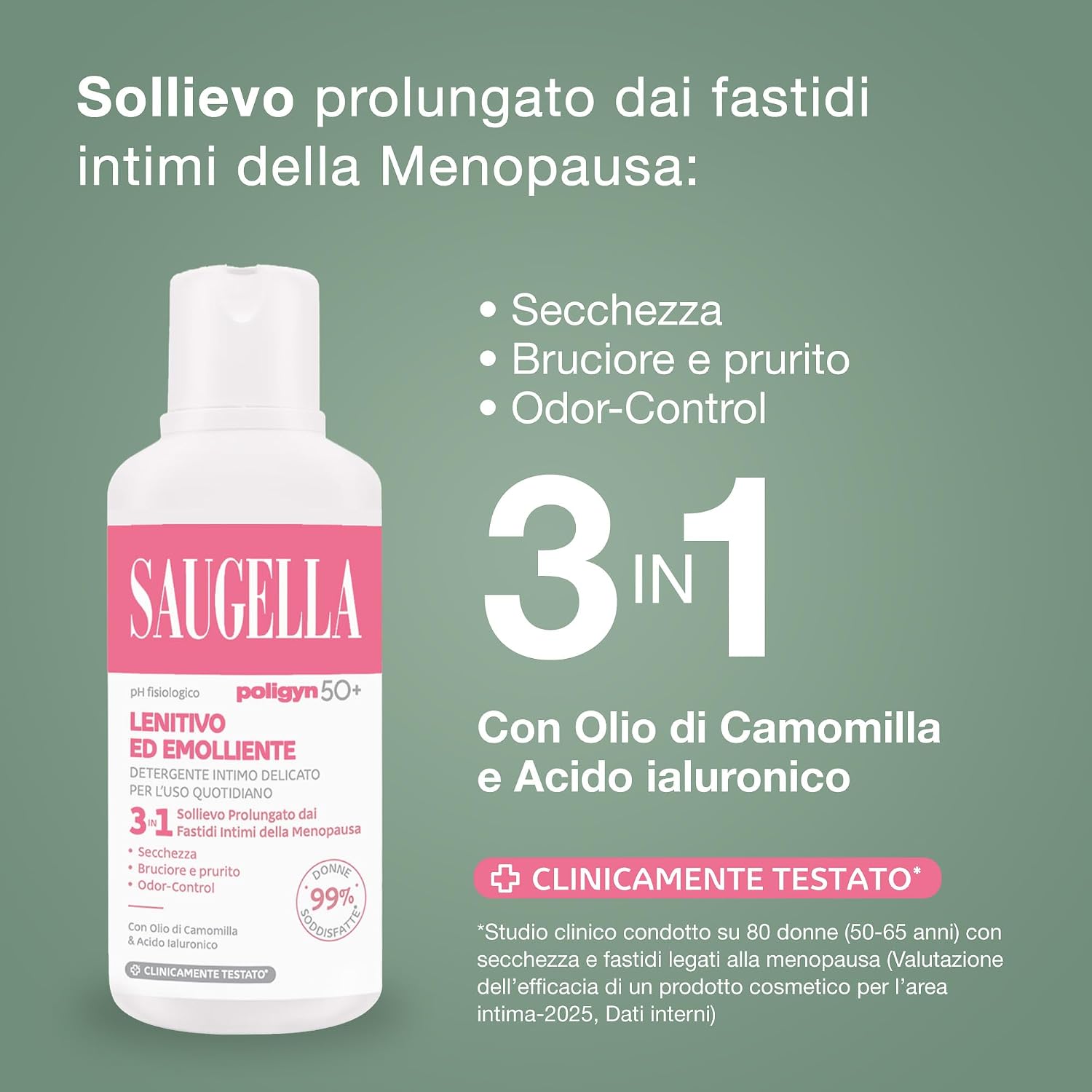 Detalle de Saugella Poligyn Detergente Intimo Emolliente e Lenitivo 500 ml