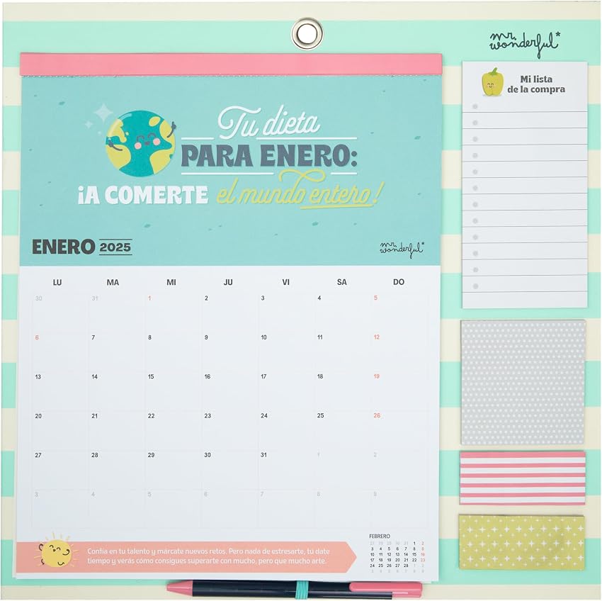 Detalle 2 de Mr. Wonderful Calendario pared Rasca‑Rasca 2025 📅