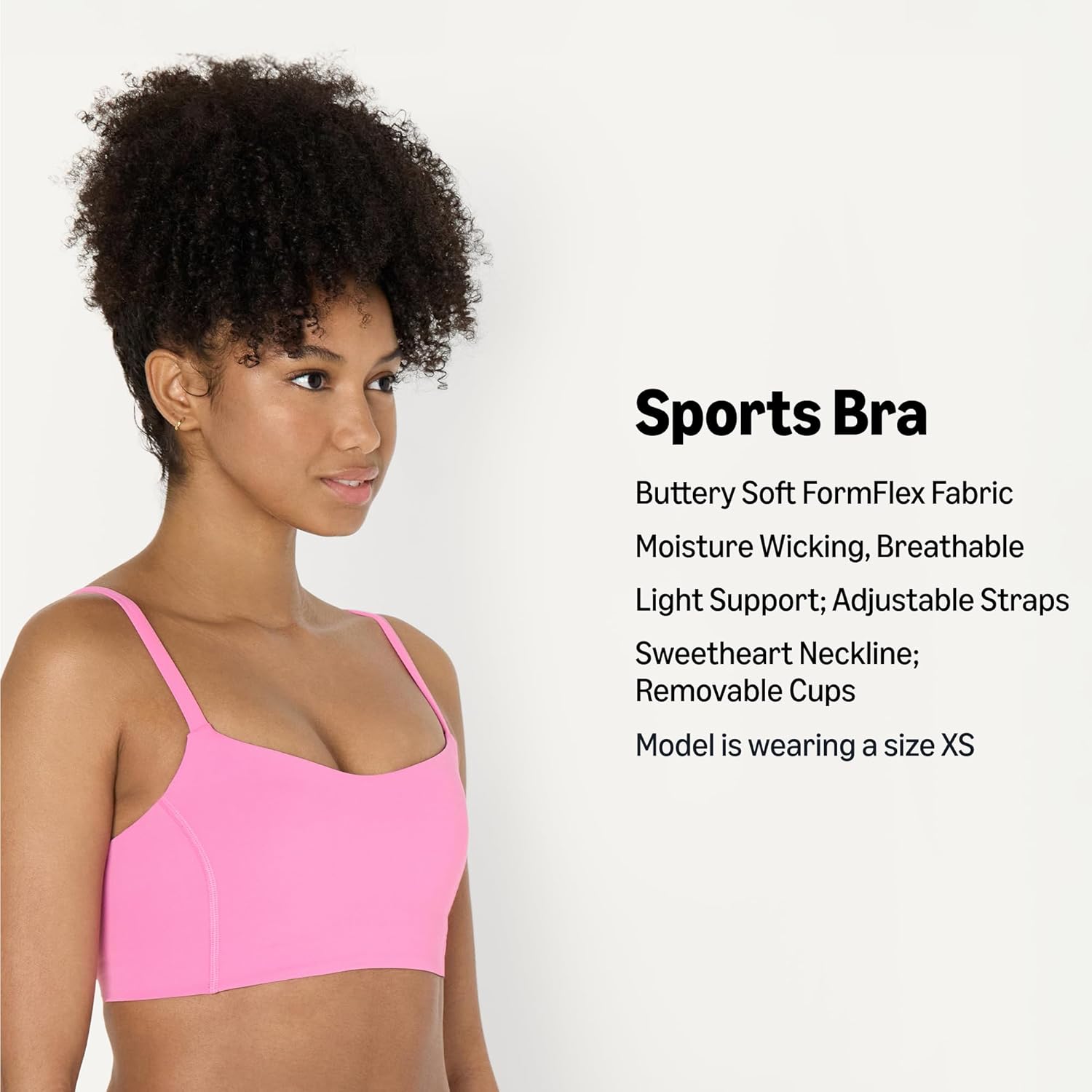 Thumbnail 1 de Amazon Essentials Women’s Active FormFlex Buttery Soft Light Support Sweetheart Neck Yoga Sports Bra
