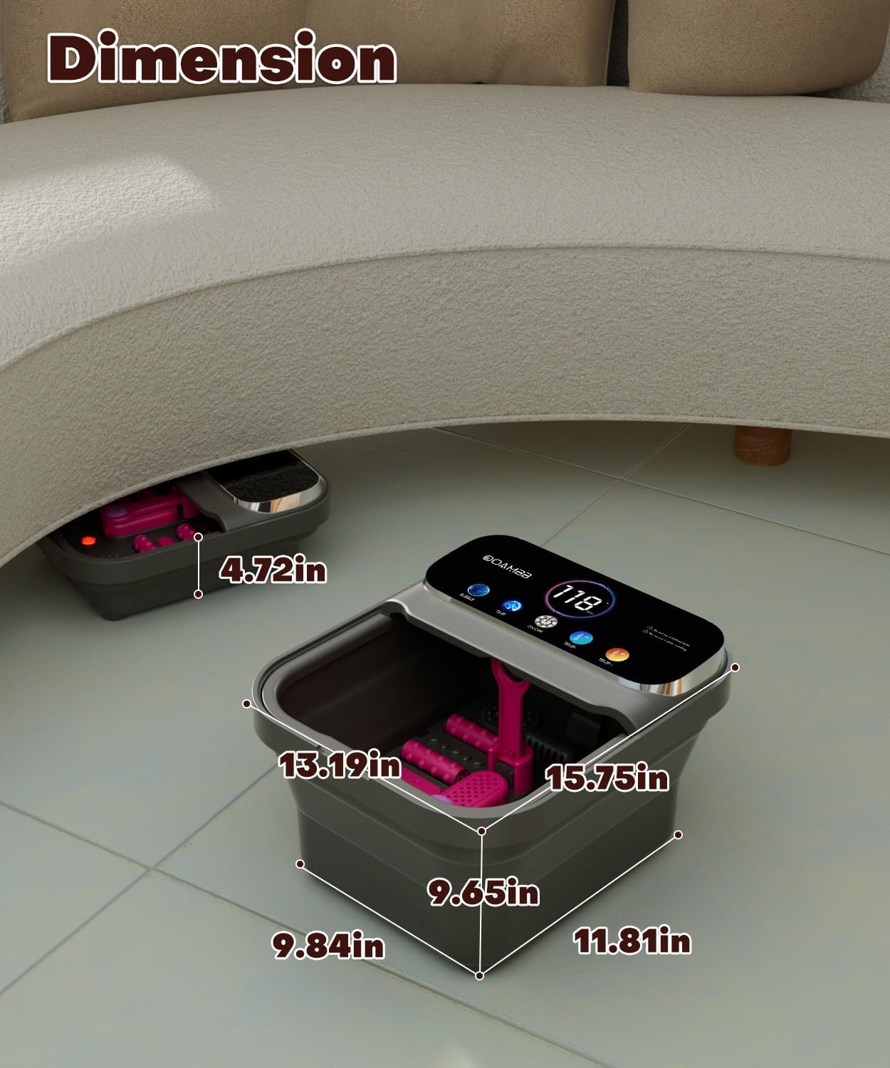 Thumbnail 5 de OOAMBB Foot Spa Massager 95°F-118°F