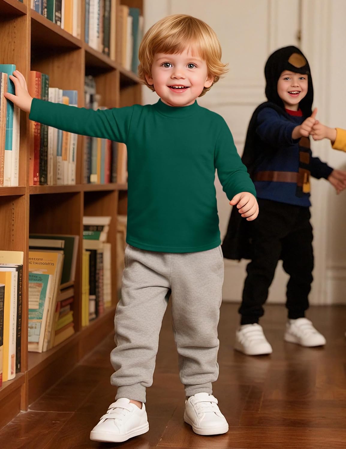 Thumbnail 6 de Witwot Toddler Mock Turtleneck Shirts, 92% Cotton