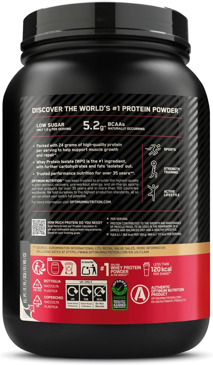 Thumbnail 6 de Optimum Nutrition Gold Standard proteína whey 896 g
