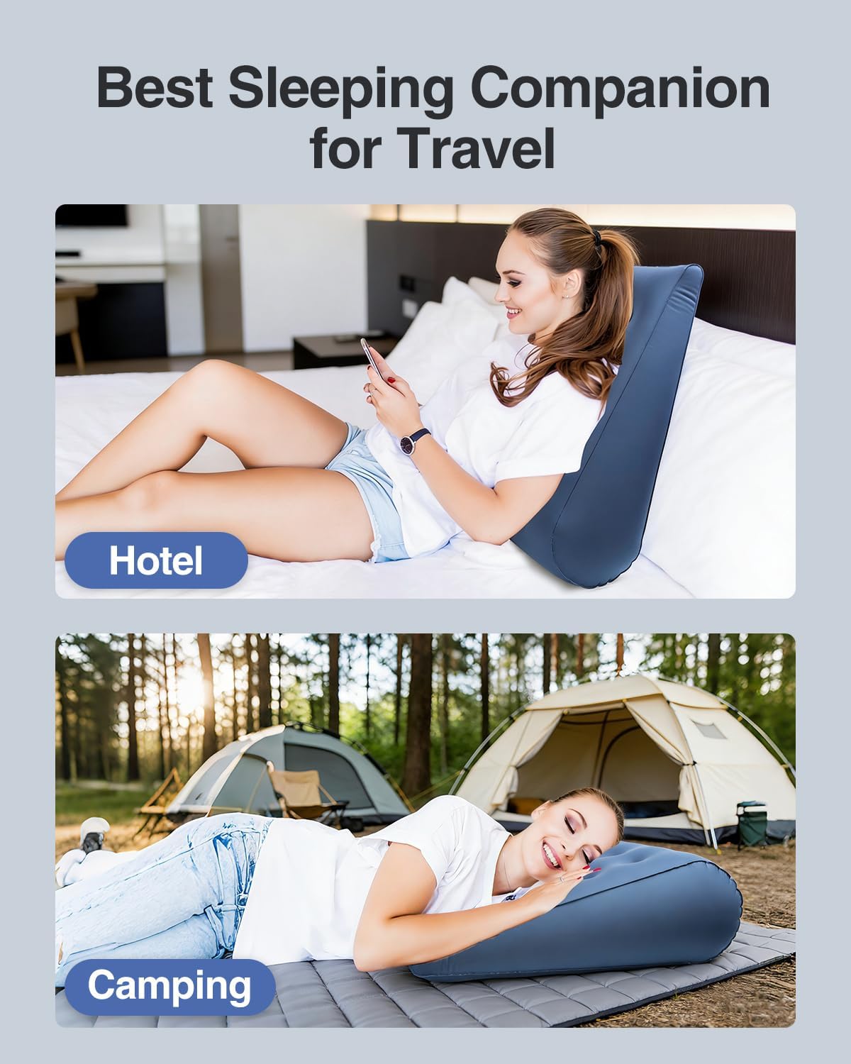 Thumbnail 6 de Luxtude Fcase451-UK Inflatable Wedge Pillow, 63.5 × 61 × 20.3 cm