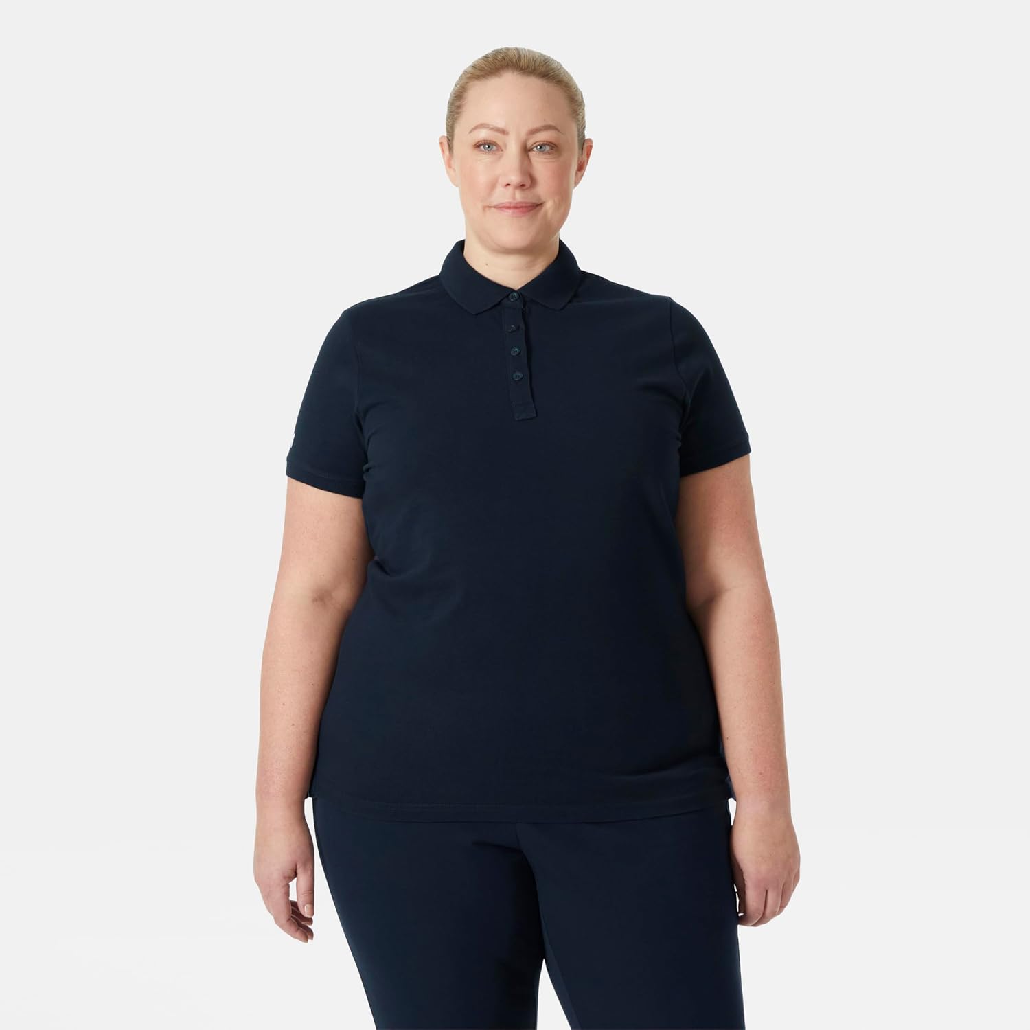 Detalle de Helly Hansen Donna Polo Crew Pique 2: polo in cotone organico per un look femminile e versatile